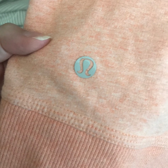 Lululemon Stress Less Heathered Orange Cowl Neck - Picture 5 of 10